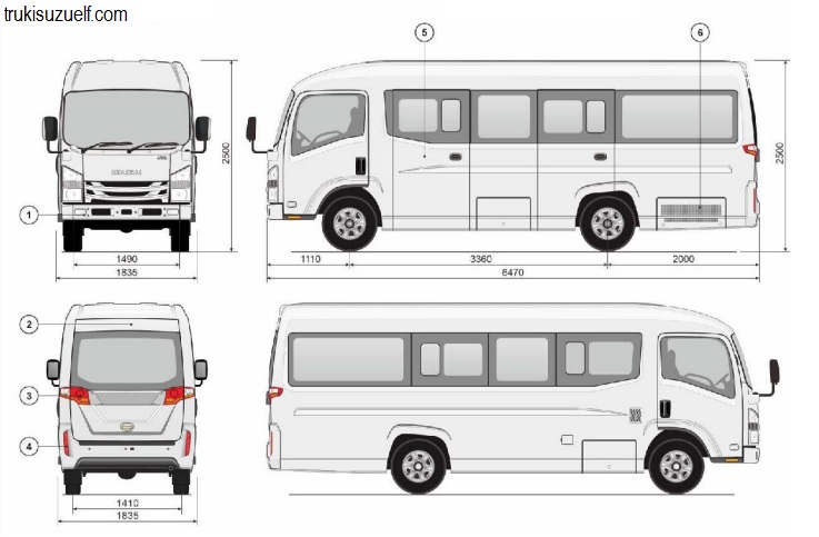exterior Isuzu Microbus 20 seat deluxe