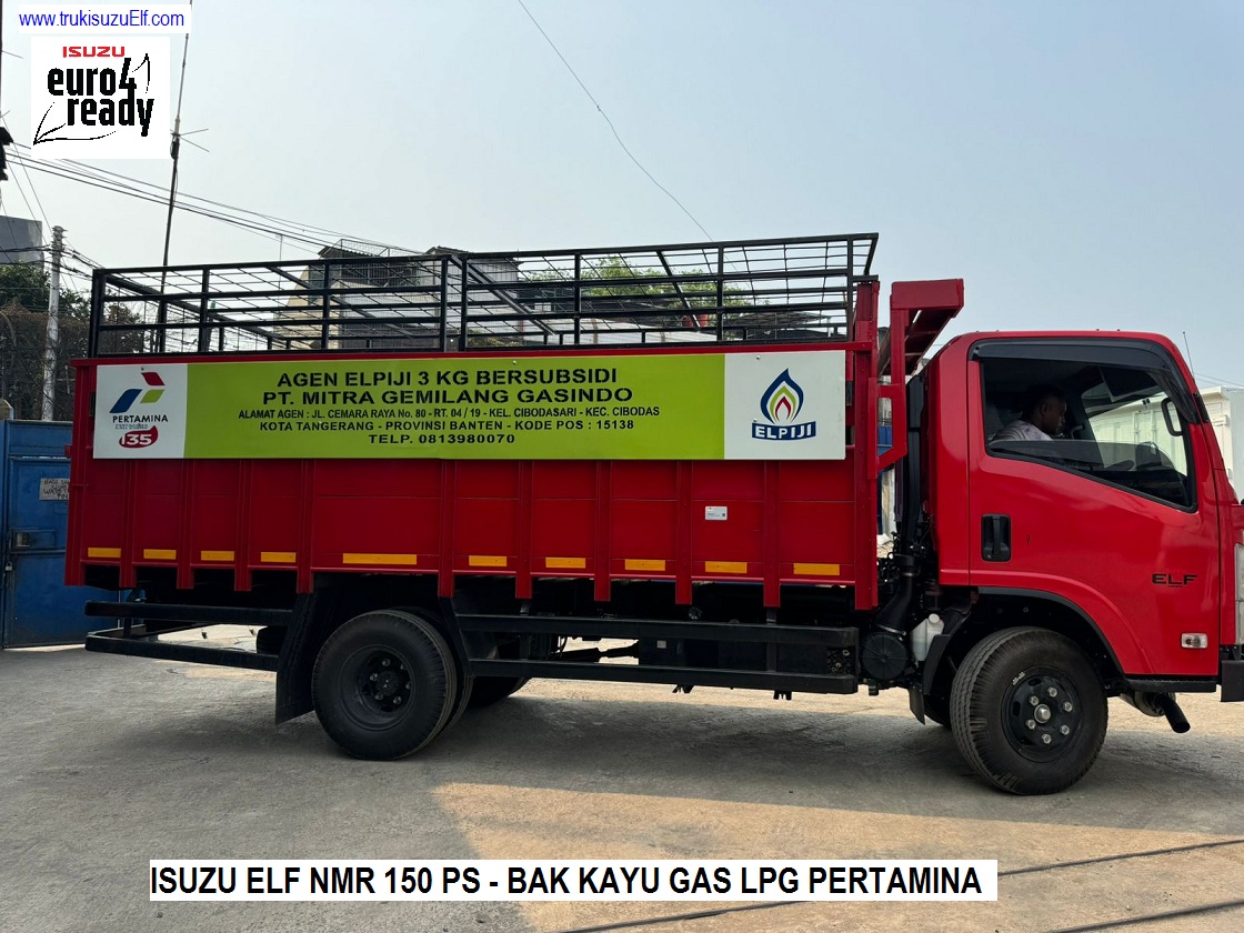 TRUK BAK KAYU PERTAMINA GAS 3 KG ISUZU NMR