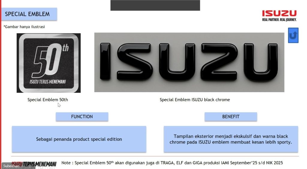 emblem 50 Thn ISUZU INDONESIA