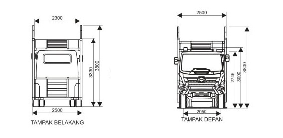 DRAWING CAR HAULER ( DEPAN BELAKANG )
