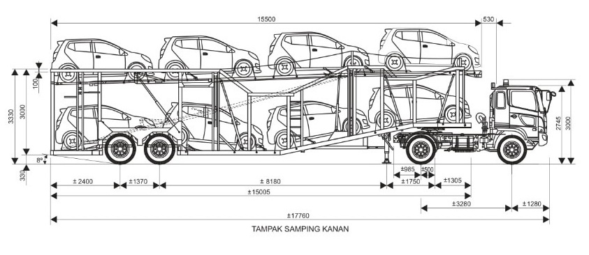 DRAWING CAR HAULER ( KIRI )